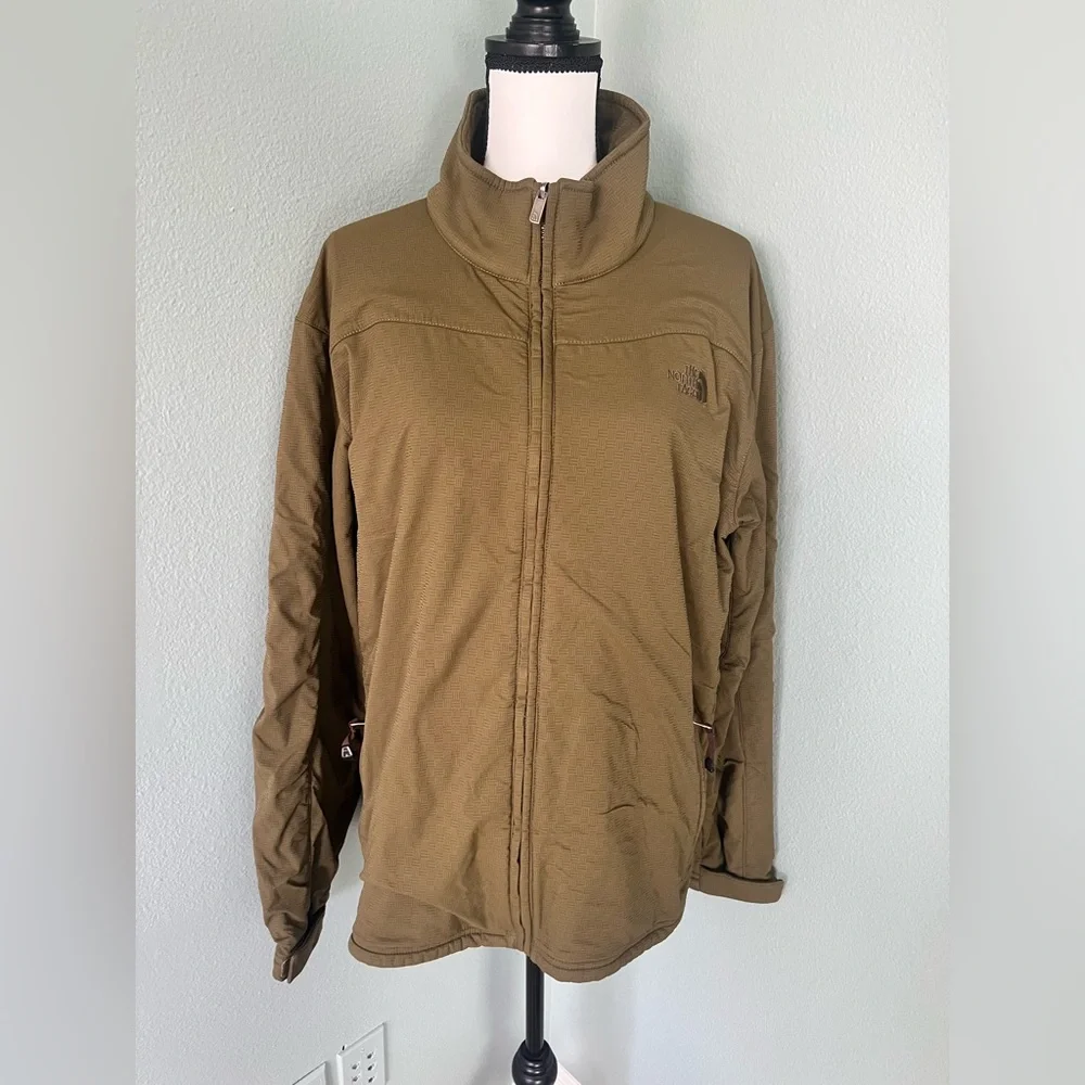 The North Face Men’s Olive Fleece Lined Windbreaker Long Sleeve  Size XL